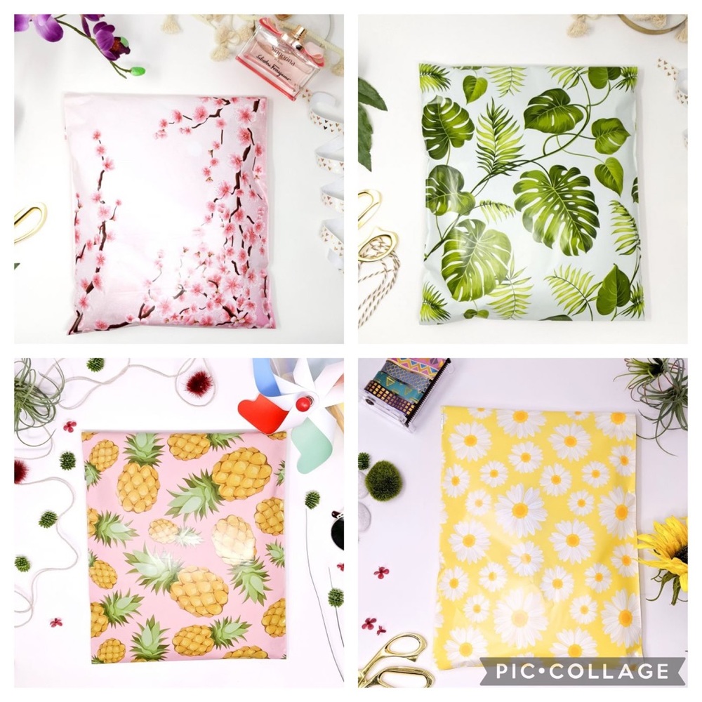 100 (10 x 13) poly mailers - mix prints